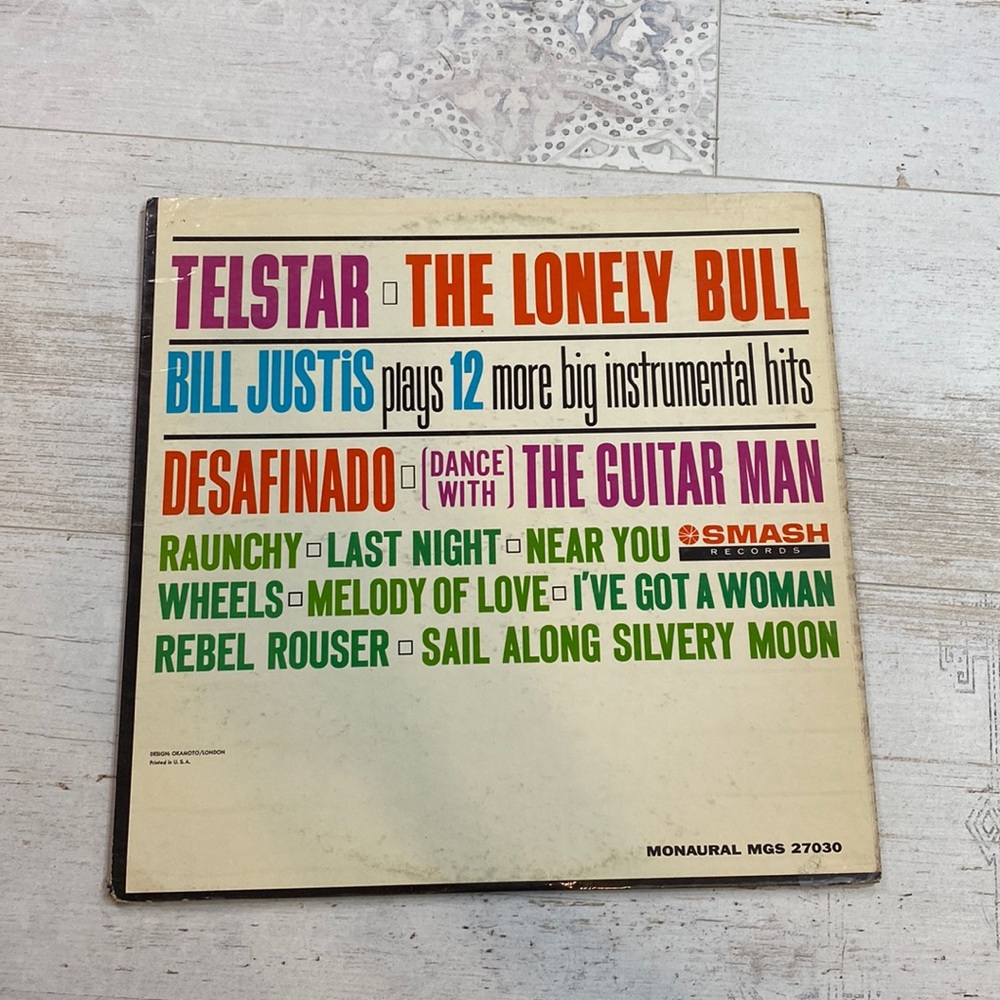 Vintage Bill Justis Tel-star The Lonely Bull Instrumental Hits Vinyl